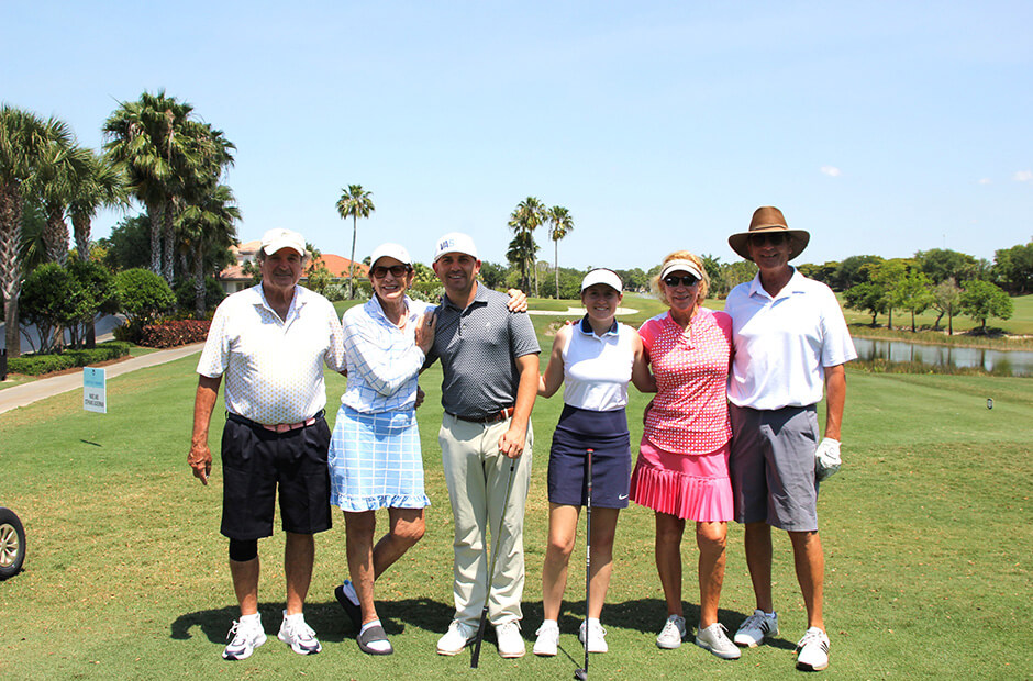 golfers on course